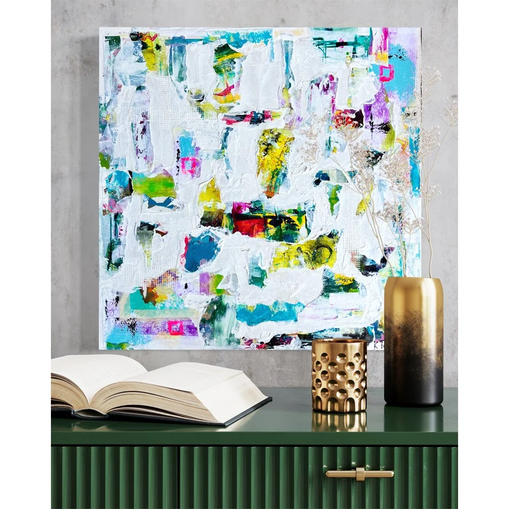 Flickers Of Colour Original Mixed Media Collage Art — Kathleen